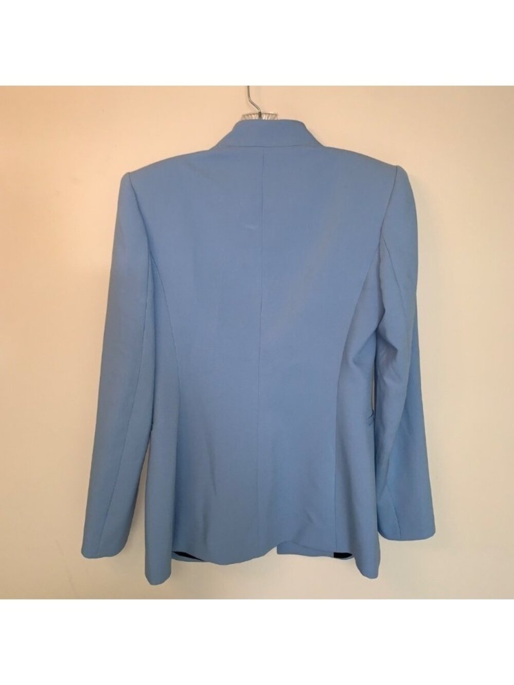 Zara Bloggers Fav Lapelless Fitted Blazer Blue M - Picture 12 of 16